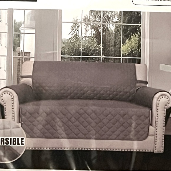 Easy-Going Reversible Sofa Cover Oversized Loveseat- Gray NEW - Picture 2 of 4
